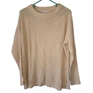 3/$20 Beceel Elegant Beige Knit Sweater
